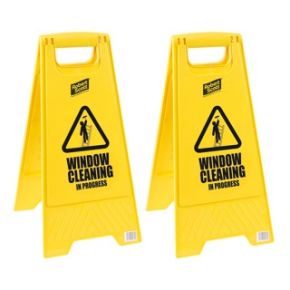 Sign, Free Standing, Yellow, Window Cleaning
