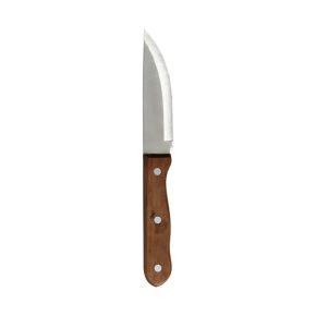 Steak Knife Tapered Serrated Blade Pineapple Wood Handles With Rivets 12cm (4 3/4")