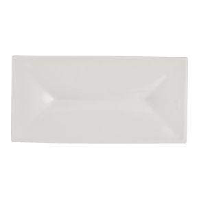 White Album Rectangular Tray w/ Indent 23.8 x 11.75 x 1.9cm (9 3/8 x 4 5/8 x 3/4")
