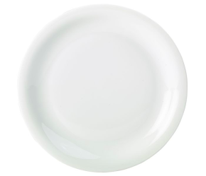 Plate, Narrow Rim, Porcelain, White, 16cm