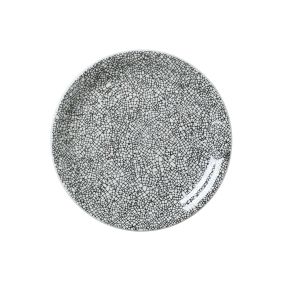 Ink Crackle Black Coupe Plate 20.25cm (8")