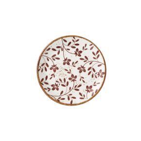 Flora Brown Coupe Plate 15.25cm (6")