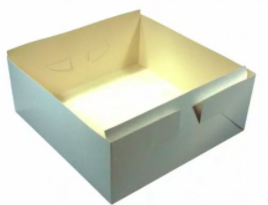 Cake Box, Wedding, 10 x 10 x 6", White, Base Only
