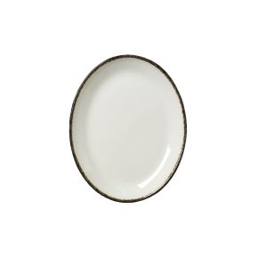 Charcoal Dapple Oval Coupe Plate 20.25cm (8")