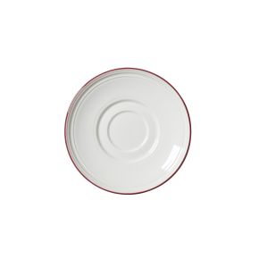 Bead Maroon Band Saucer 15cm (6")