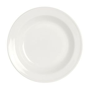 Simplicity White Rimmed Soup Plate 23cm 44cl (9" 15 1/2oz)