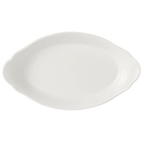 Simplicity White Oval No4 Eared Dish 34 x 19cm (13 3/8 x 7 1/2")