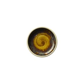 Aurora Vesuvius Amber Round Stacking Tray 7.5cm 7.67cl (3" 2 7/10oz)