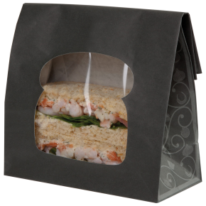 Sandwich Bag, Laminated, Black, 157x73x220mm