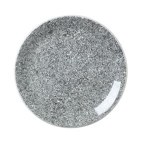 Ink Crackle Black Coupe Plate 25.25cm (10")