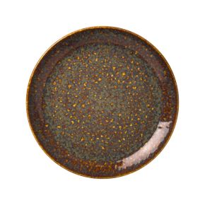 Vesuvius Amber Coupe Plate 25.25cm (10")