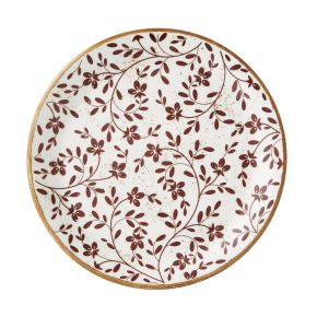 Flora Brown Coupe Plate 25.25cm (10")