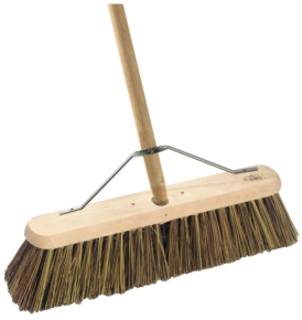 Broom, Complete, Wood, Bassine, 45cm / 18"