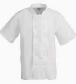 Chef Jacket, Short Sleeve, White, M