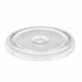 Flat Lid, 16oz, rPET, With Straw Hole