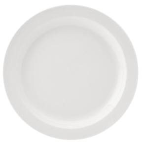 Narrow Rim Plate, Utopia Pure White, 9"