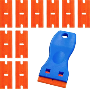Plastic Scraper, Pocket, 4cm / 1.5'' (inc 10 Blades)