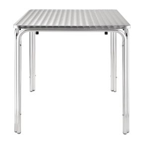 Stainless Steel Table, Aluminium Frame, 70x70x72cm