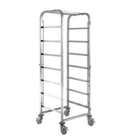 Dishwashing Rack Trolley, 7 Tier, Stainless Steel