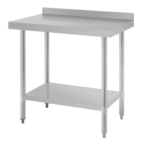 Stainless Steel Prep Table, with Upstand, 900mm