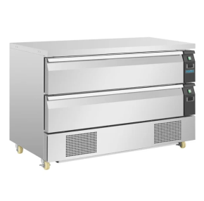 Fridge Freezer, Double Drawer Temperature Counter, 6xGN