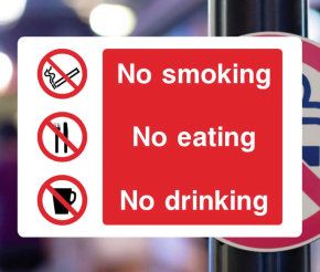 Sign, No Smoking Eating Drinking