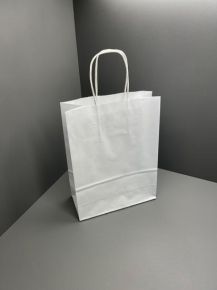 Paper Bag, Twist Handle, White, Large